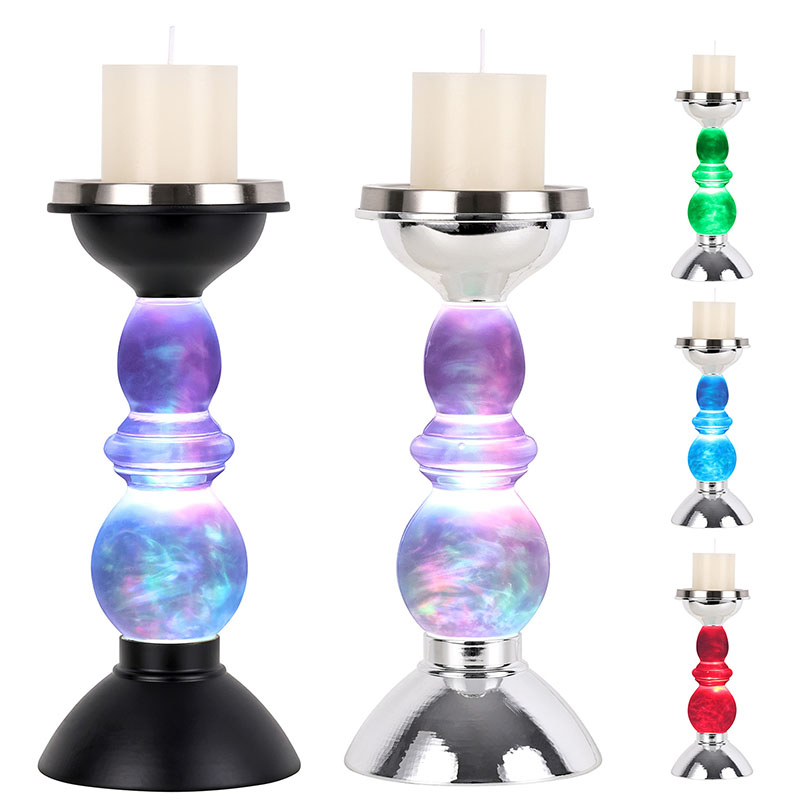 Skyet natlys med stearinlysskærm