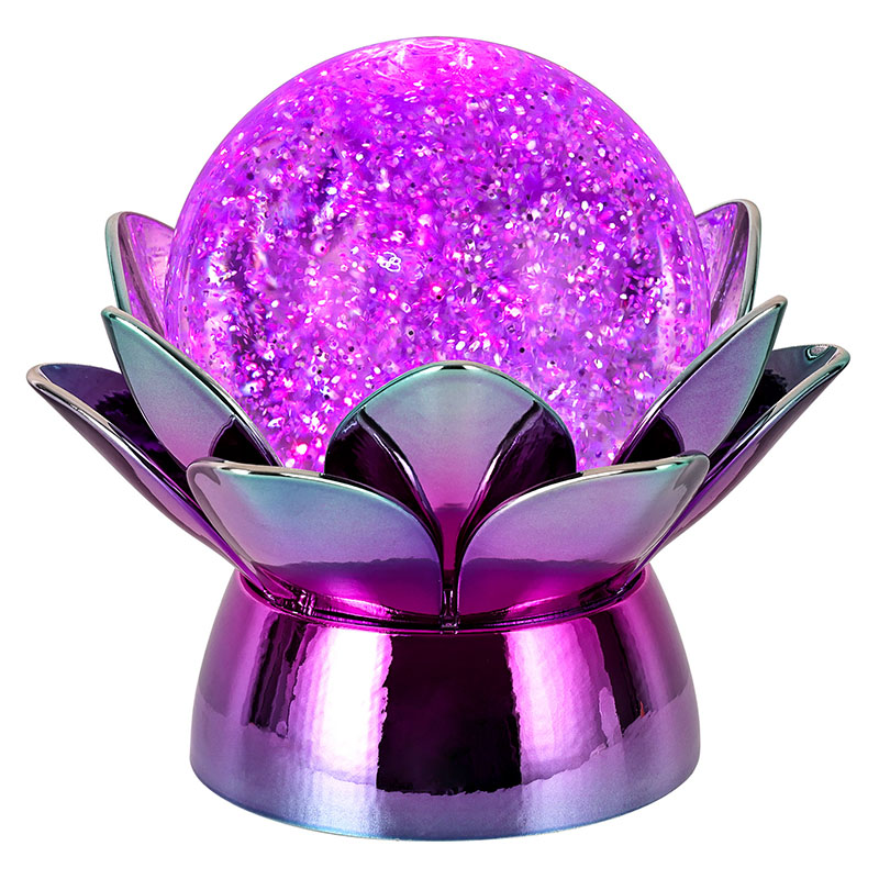 Elegant Lotus Crystal Ball Night Light