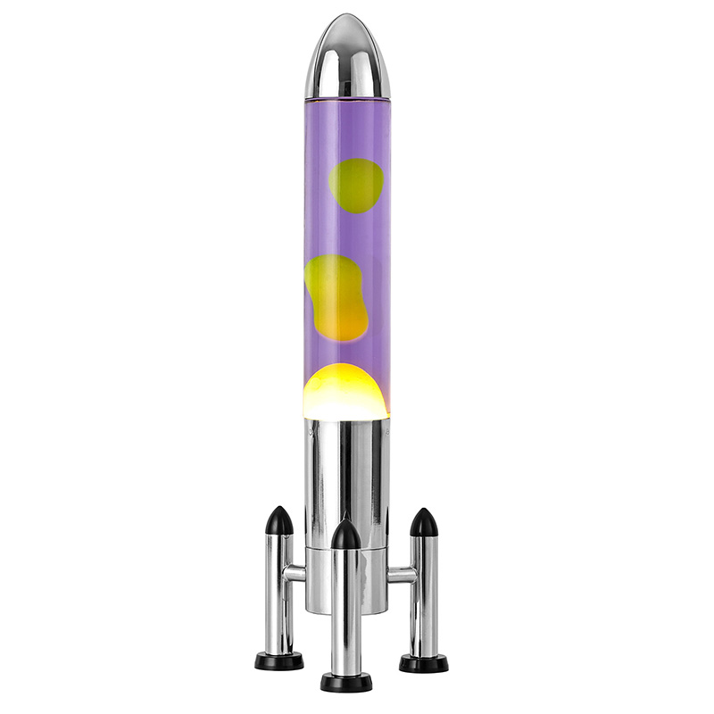 Stor LED Lava lampe med raketskærm