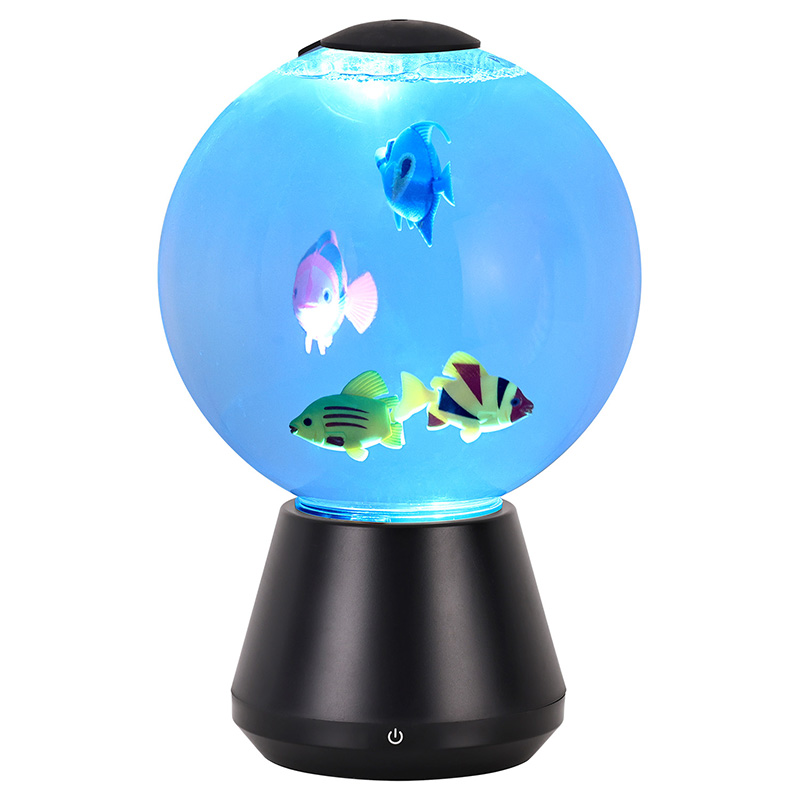 LED animeret Fish Globe lampe