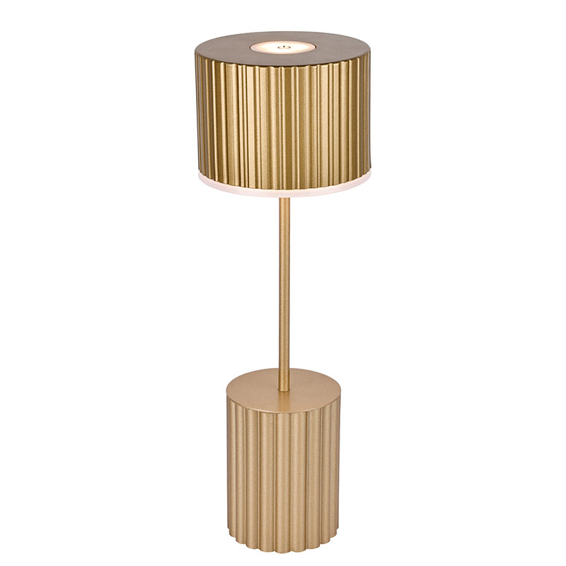 Metalskærm lille bordlampe med batteri