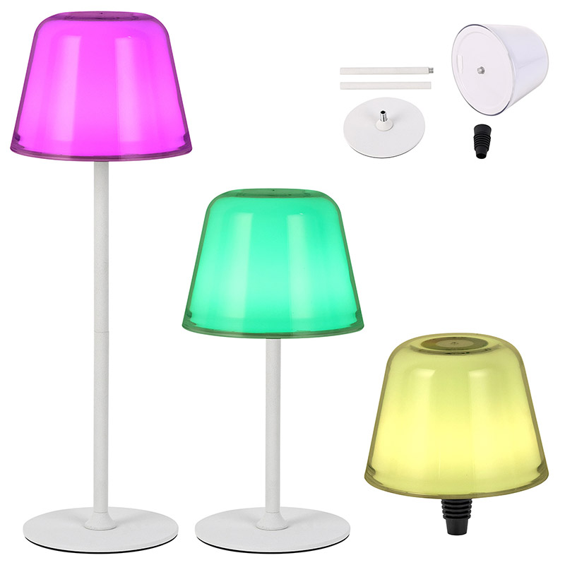 Moderne ledningsfri lampe med RGB farveskift lampe