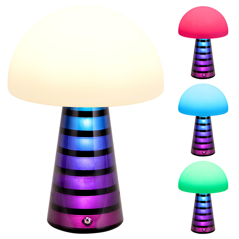 Mushroom neon bordlampe i mutil farve