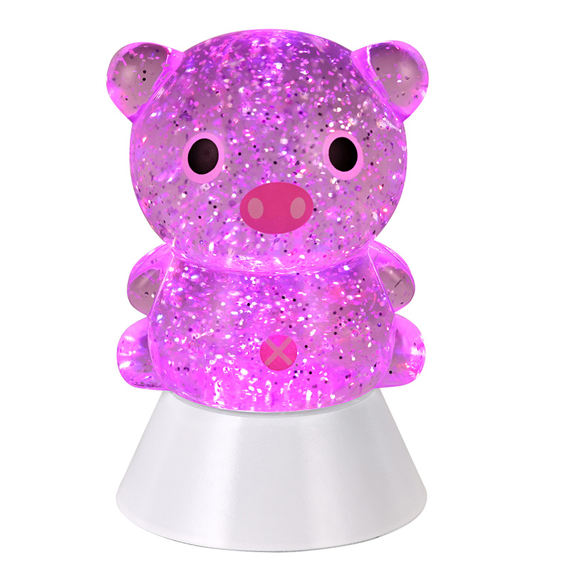 Griseskærm RGB glitter bordlampe