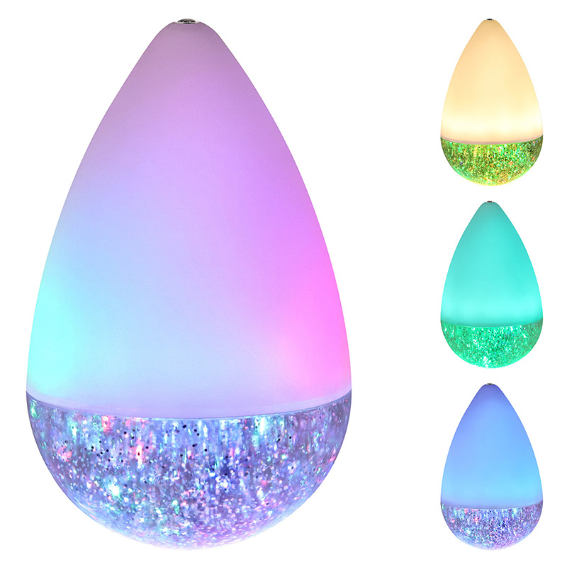 RGB glitter farverig Roly-poly legetøjs natlampe