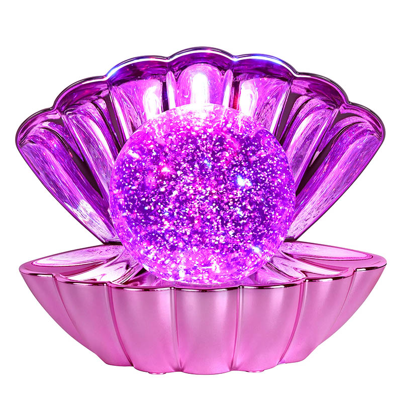 RGB Shell Lampe med Glitter Liquid